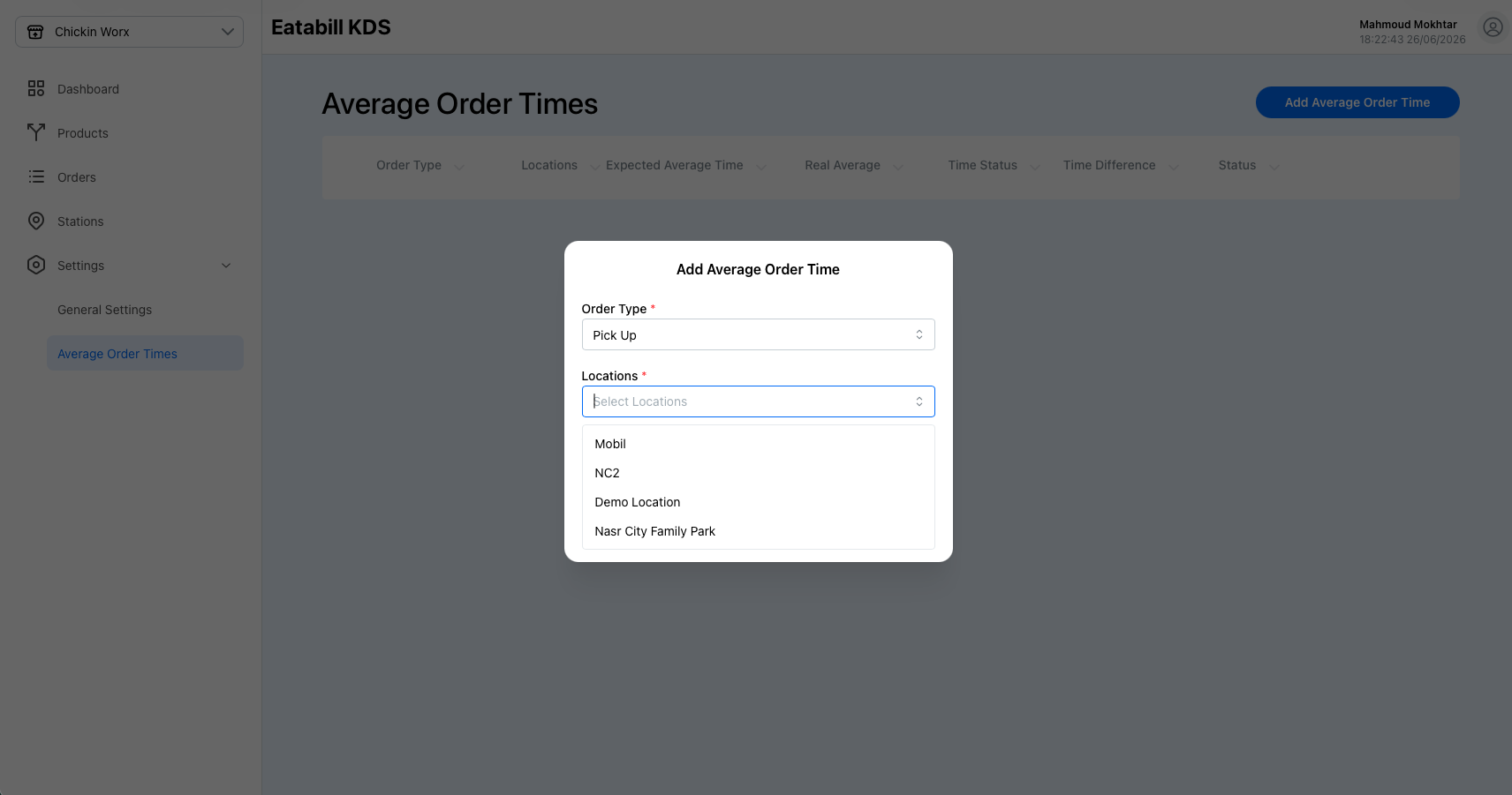 Add target time for specific Location