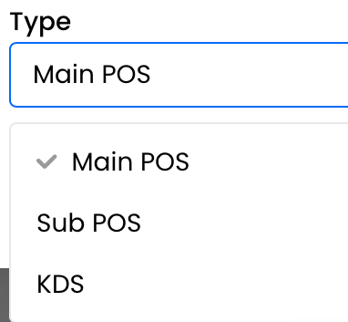 Selecting the device type