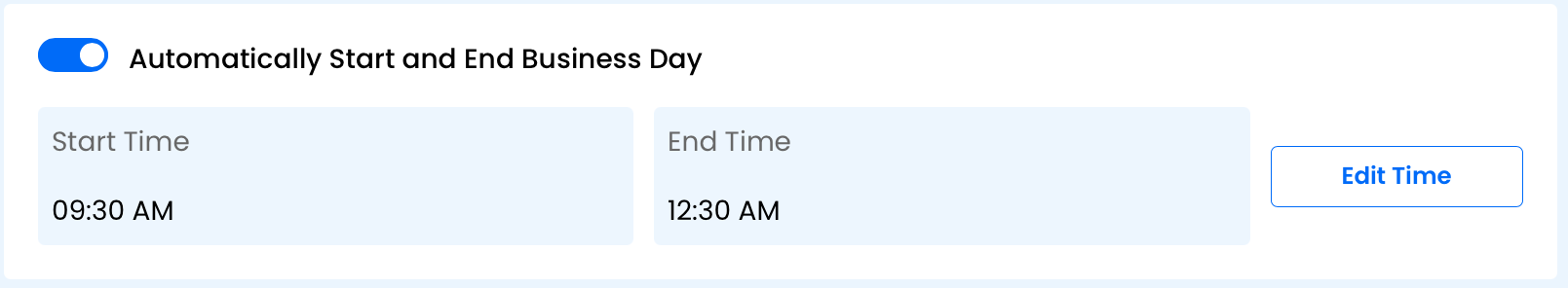 Automatically Start and End Business day