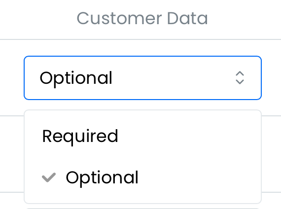 Selecting required or optional