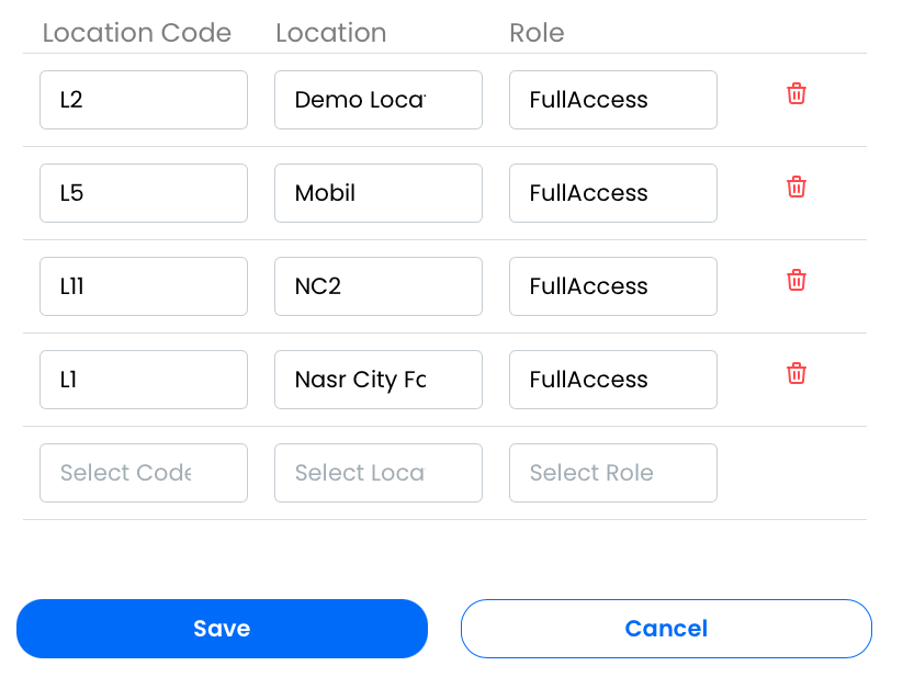 Editing the user's roles and access
