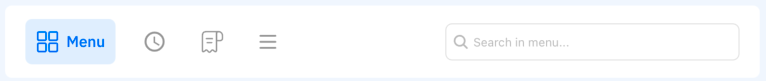 The hamburger icon in the top bar